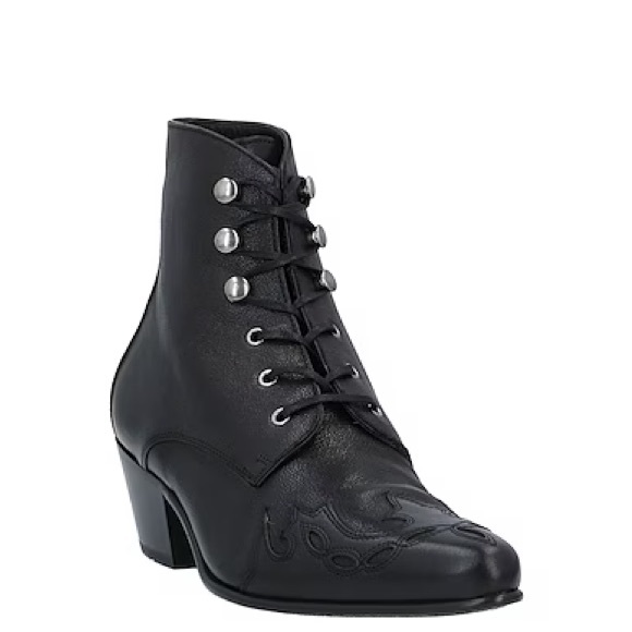 Boot season!!! NWT Saint Laurent western lace up ankle boots - Picture 1 of 5